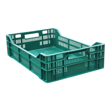 Ящик пластиковий К1 600х400х160 перф. зелений тип 1 