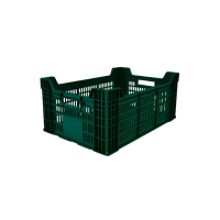 Ящик пластиковий 3В 600x400x260/220 перф. зелений