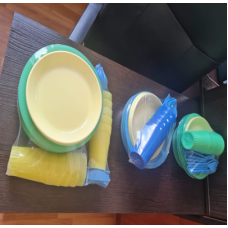 Набір посуду 10 персон різнокольоровий