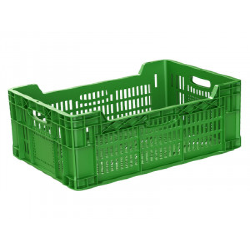 Ящик пластиковий ST6422-3120 600х400х220/180 перф. зелений тип 1 Ящик пластиковий ST6422-3120 600х400х220/180 перф. зелений тип 1