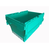 Ящик-контейнер пластиковий зі складаний кришкою (475х335х292)