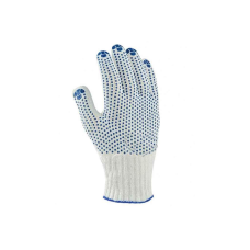 Рукавичка дамська біла крапка робоча (12шт. уп.)