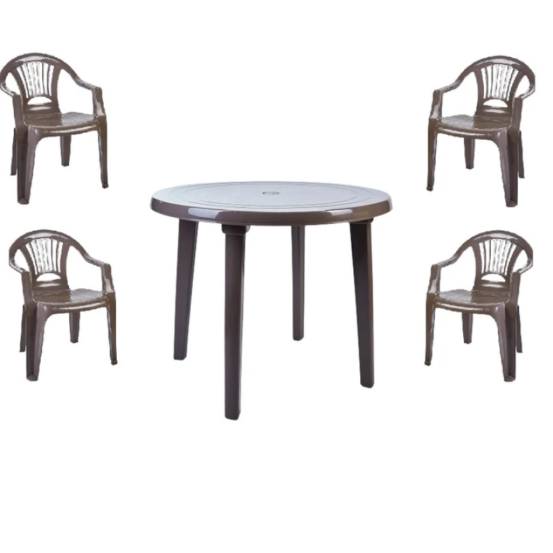 Комплект пластикових садових меблів стіл + 4 стільці